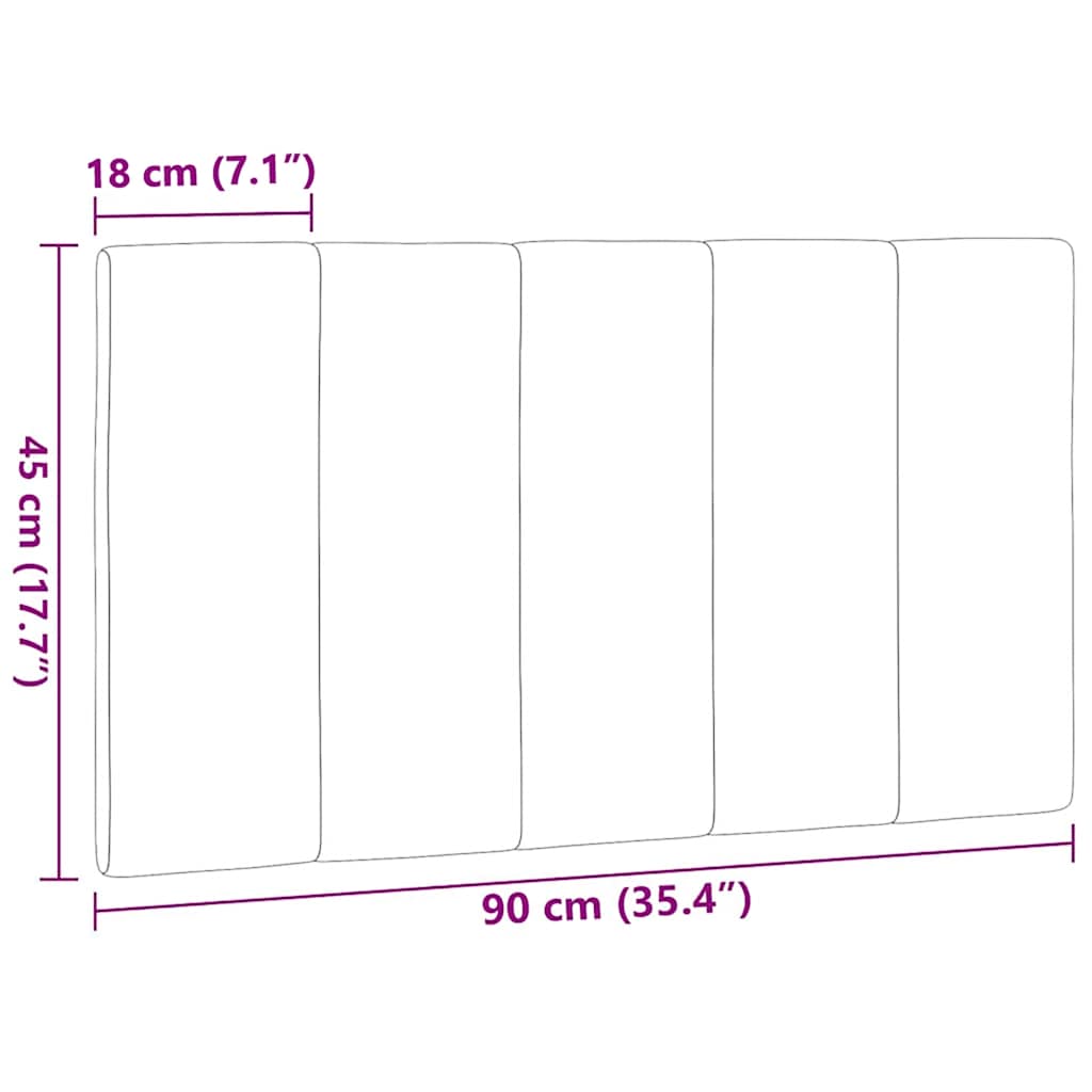 vidaXL Poduszka na wezgłowie, Hanko, czarna, 90 cm, tkanina