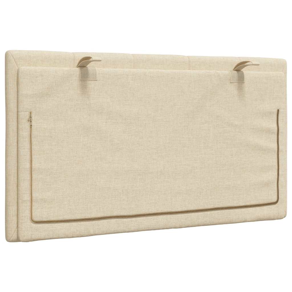 vidaXL Poduszka na wezgłowie, Hanko, kremowa, 90 cm, tkanina