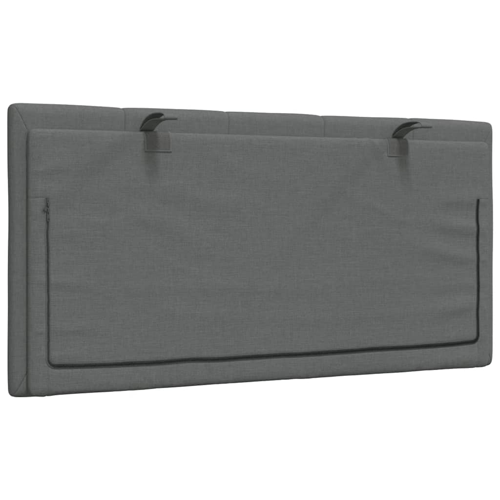 vidaXL Poduszka na wezgłowie, Hanko, ciemnoszara, 100 cm, tkanina