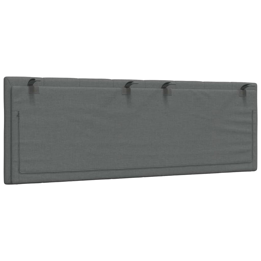 vidaXL Poduszka na wezgłowie, Hanko, ciemnoszara, 120 cm, tkanina