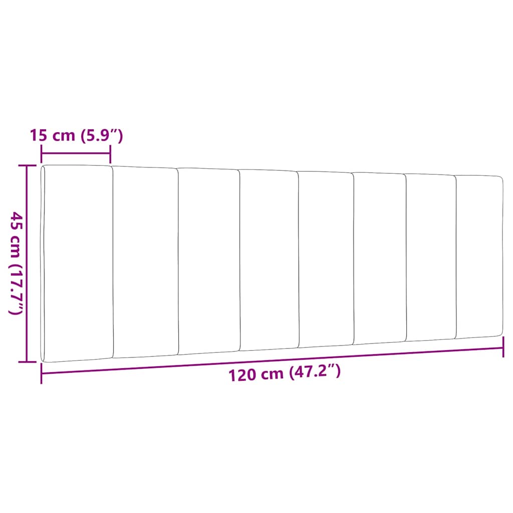 vidaXL Poduszka na wezgłowie, Hanko, ciemnoszara, 120 cm, tkanina