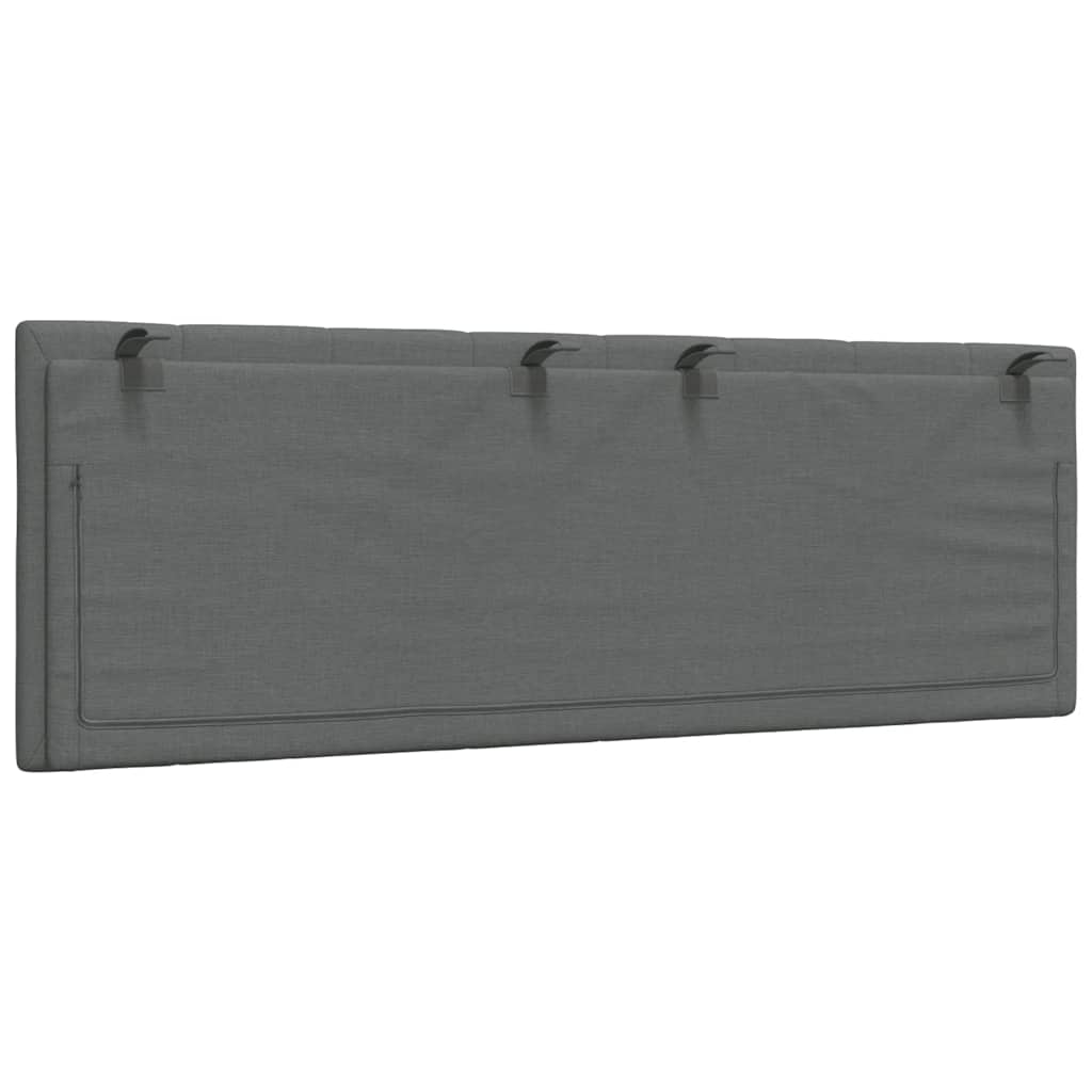 vidaXL Poduszka na wezgłowie, Hanko, ciemnoszara, 140 cm, tkanina