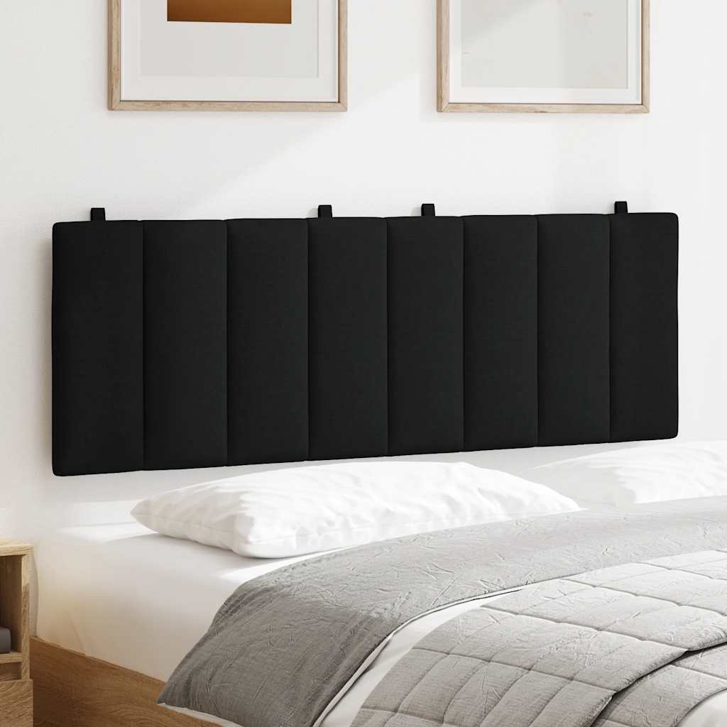 vidaXL Poduszka na wezgłowie, Hanko, czarna, 140 cm, tkanina