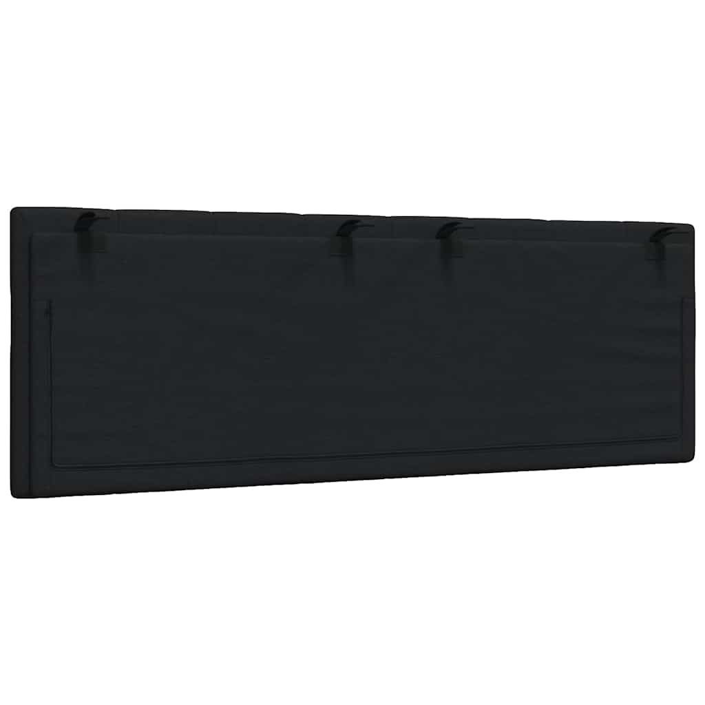 vidaXL Poduszka na wezgłowie, Hanko, czarna, 140 cm, tkanina