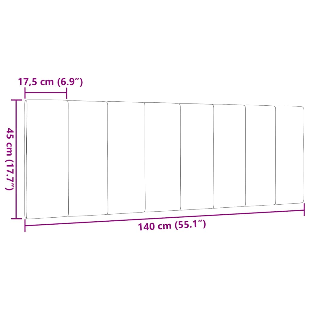 vidaXL Poduszka na wezgłowie, Hanko, czarna, 140 cm, tkanina