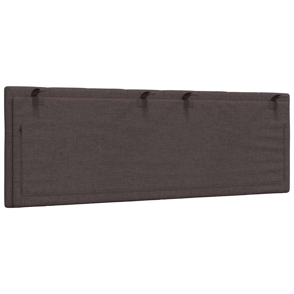 vidaXL Poduszka na wezgłowie, Hanko, ciemnobrązowa, 140 cm, tkanina