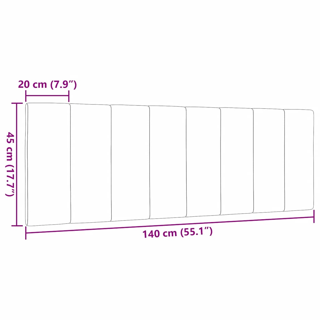 vidaXL Poduszka na wezgłowie, Hanko, niebieska, 140 cm, tkanina
