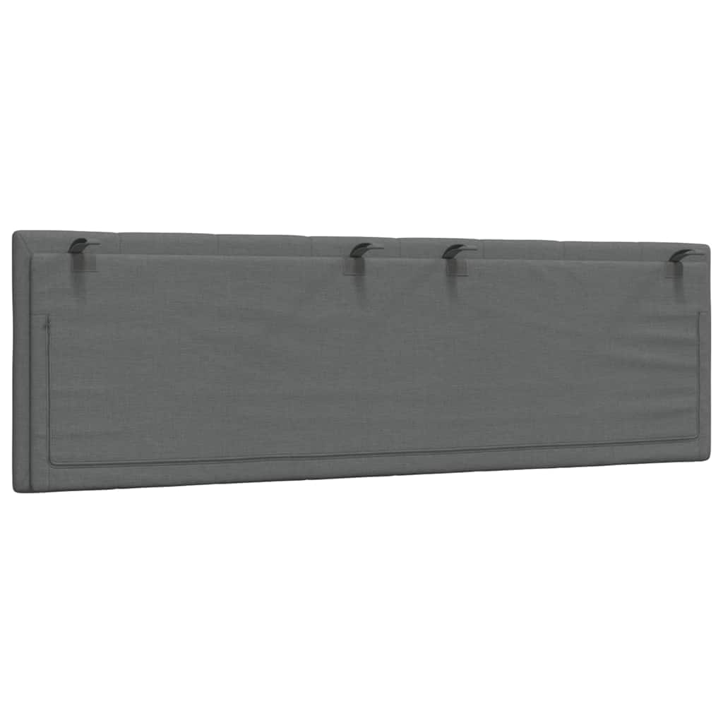 vidaXL Poduszka na wezgłowie, Hanko, ciemnoszara, 160 cm, tkanina
