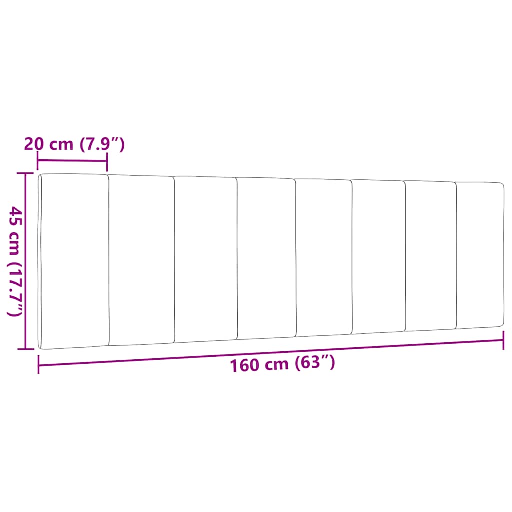vidaXL Poduszka na wezgłowie, Hanko, czarna, 160 cm, tkanina