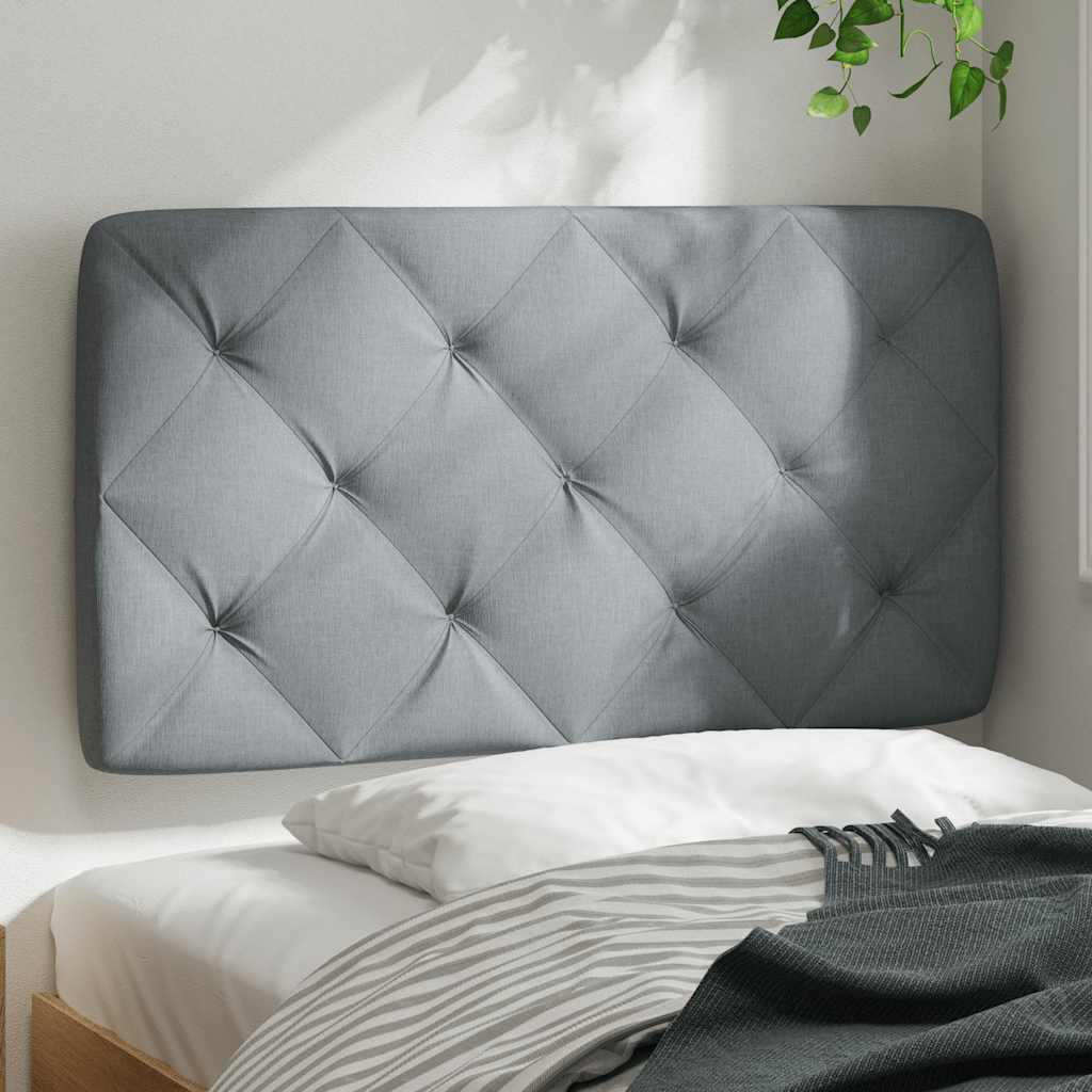 vidaXL Poduszka na wezgłowie, jasnoszara, 80 cm, tkanina