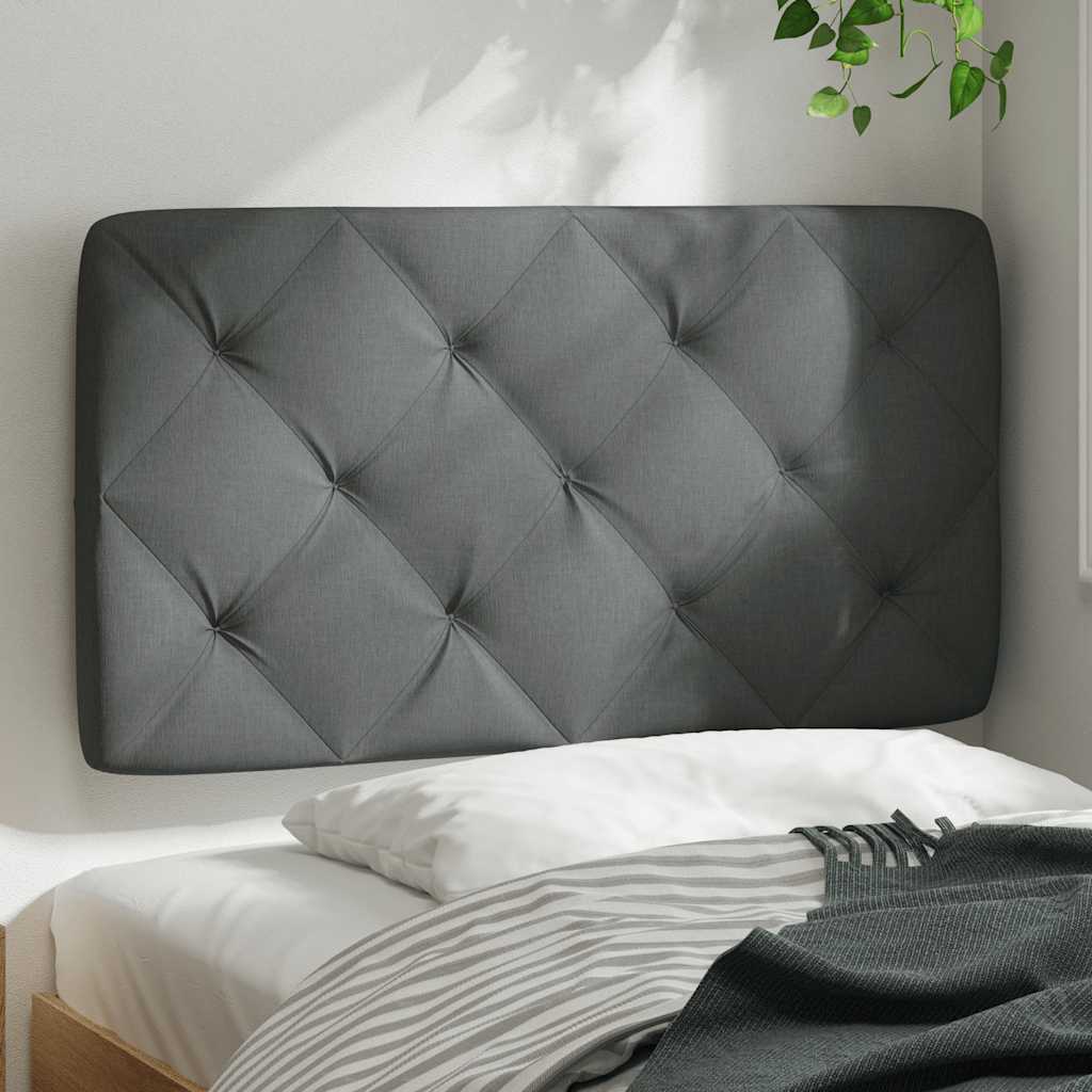 vidaXL Poduszka na wezgłowie, ciemnoszara, 80 cm, tkanina