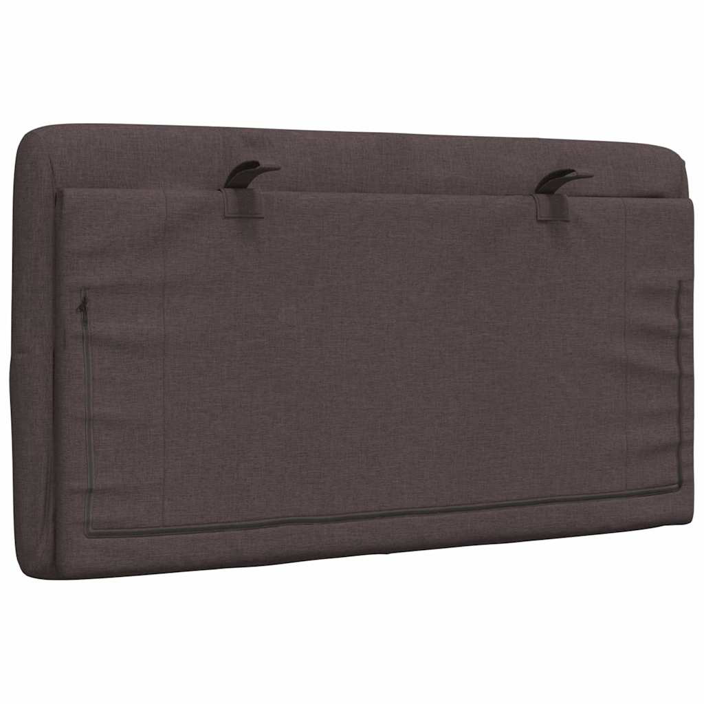 vidaXL Poduszka na wezgłowie, ciemnobrązowa, 80 cm, tkanina