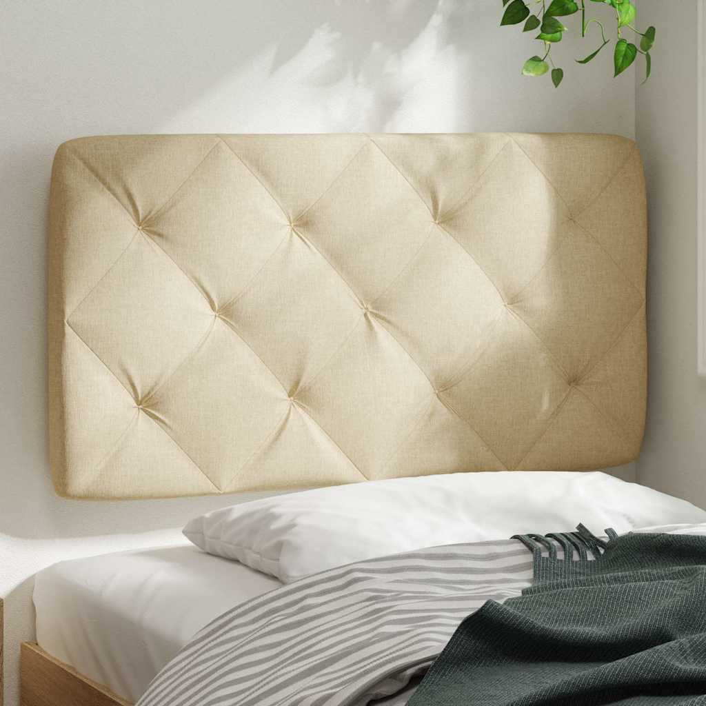 vidaXL Poduszka na wezgłowie, kremowa, 80 cm, tkanina