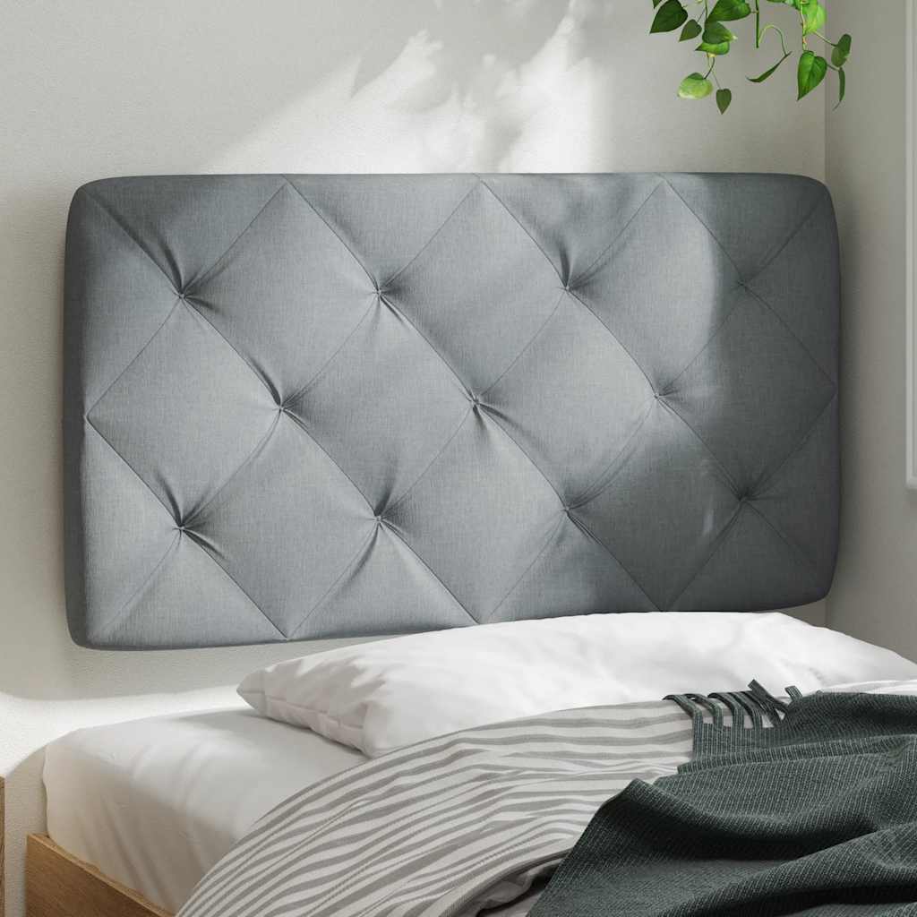 vidaXL Poduszka na wezgłowie, jasnoszara, 90 cm, tkanina