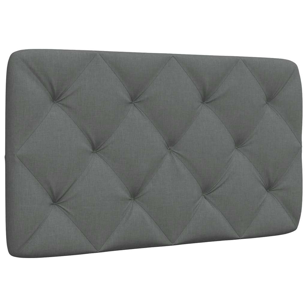 vidaXL Poduszka na wezgłowie, ciemnoszara, 90 cm, tkanina