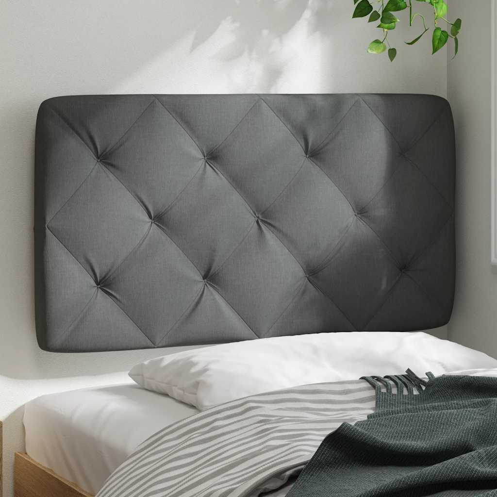 vidaXL Poduszka na wezgłowie, ciemnoszara, 90 cm, tkanina