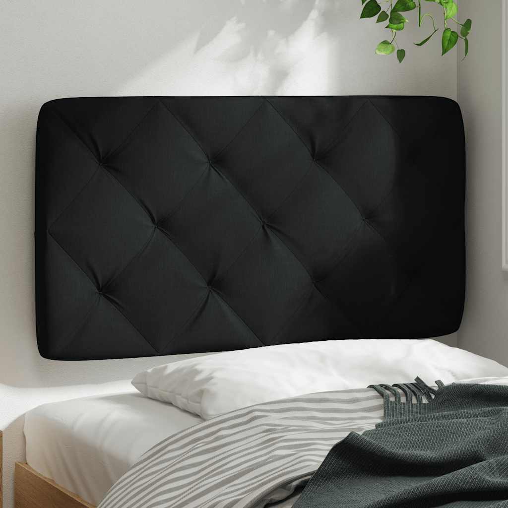 vidaXL Poduszka na wezgłowie, czarna, 90 cm, tkanina