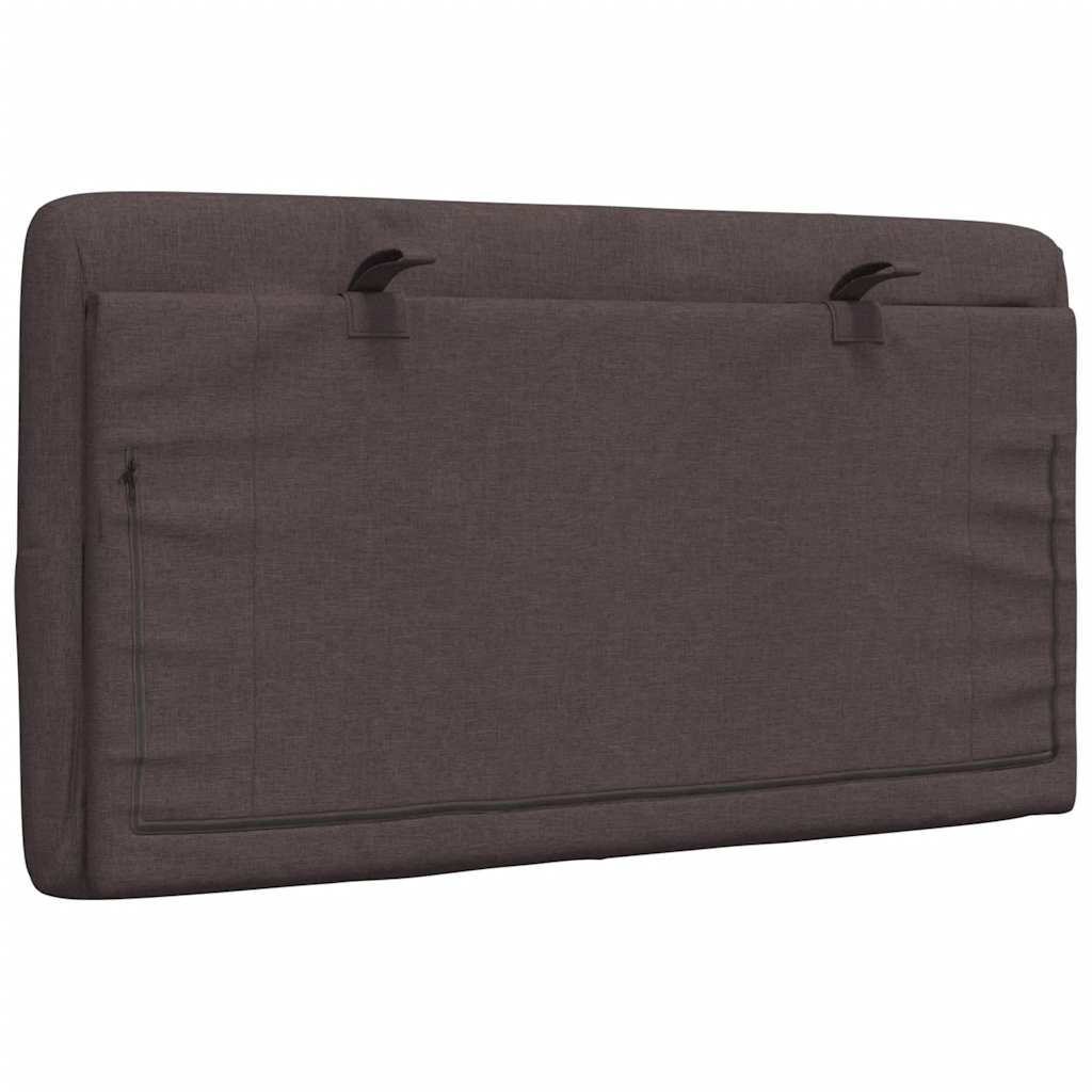 vidaXL Poduszka na wezgłowie, ciemnobrązowa, 90 cm, tkanina