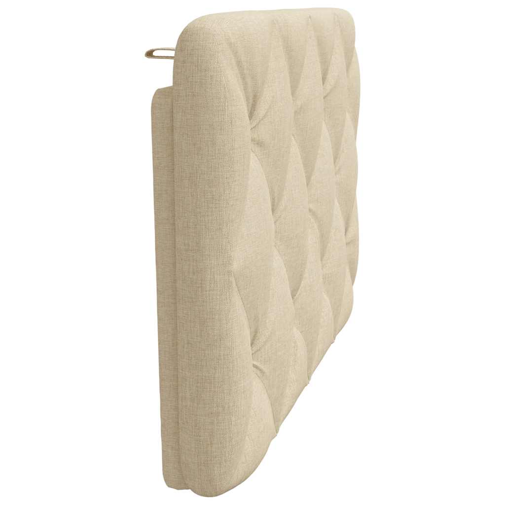 vidaXL Poduszka na wezgłowie, kremowa, 90 cm, tkanina