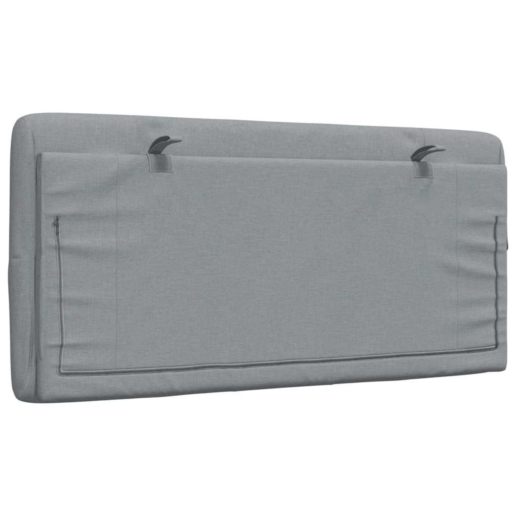 vidaXL Poduszka na wezgłowie, jasnoszara, 100 cm, tkanina