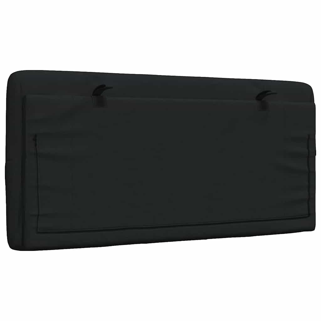 vidaXL Poduszka na wezgłowie, czarna, 100 cm, tkanina