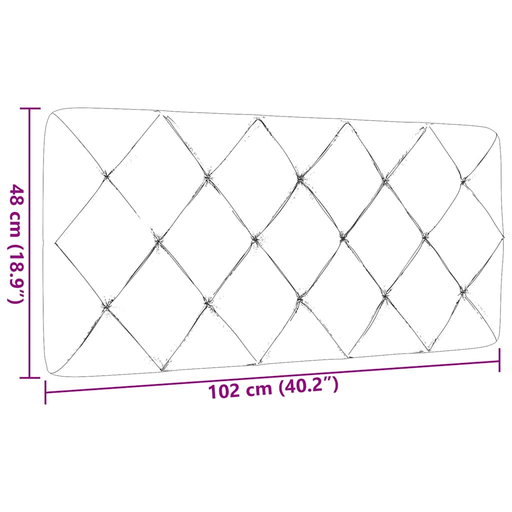 vidaXL Poduszka na wezgłowie, ciemnobrązowa, 100 cm, tkanina