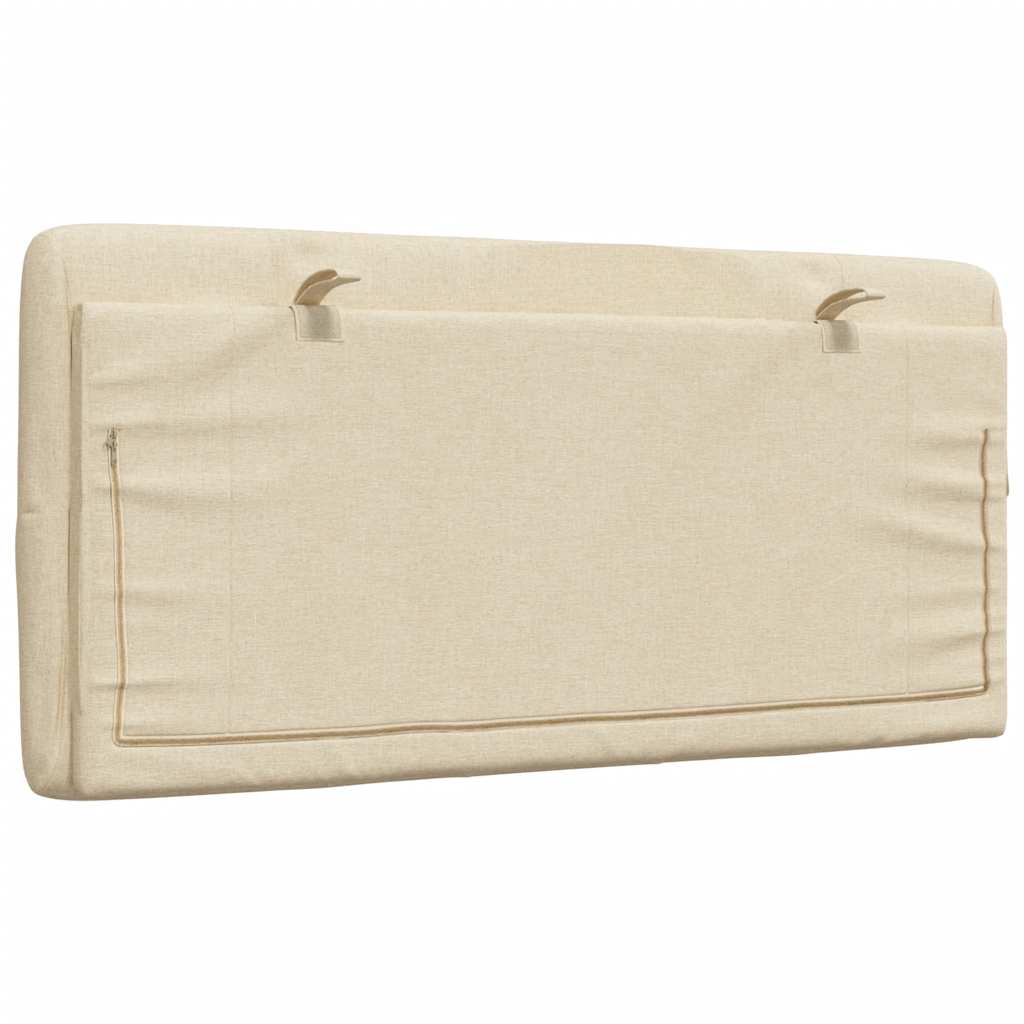 vidaXL Poduszka na wezgłowie, kremowa, 100 cm, tkanina