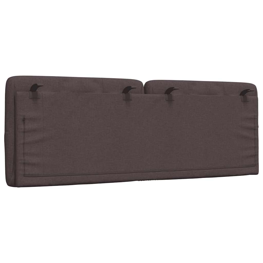 vidaXL Poduszka na wezgłowie, ciemnobrązowa, 140 cm, tkanina