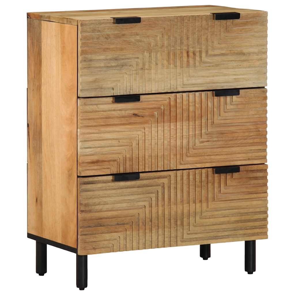 vidaXL 3-częściowy kredens brązowy 60x33x75 cm lite drewno mango