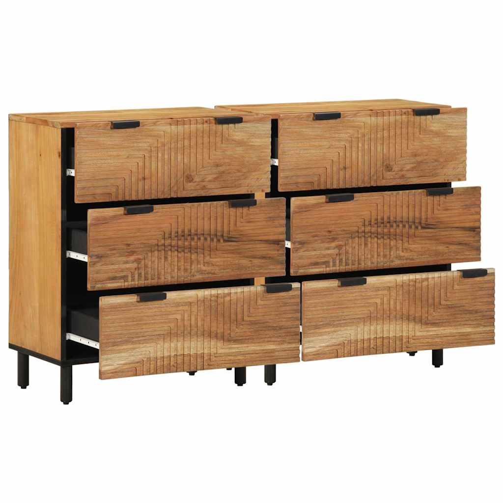 vidaXL Zestaw Komód 2 szt. 120 x 33 x 75 cm Lite Drewno Akacji