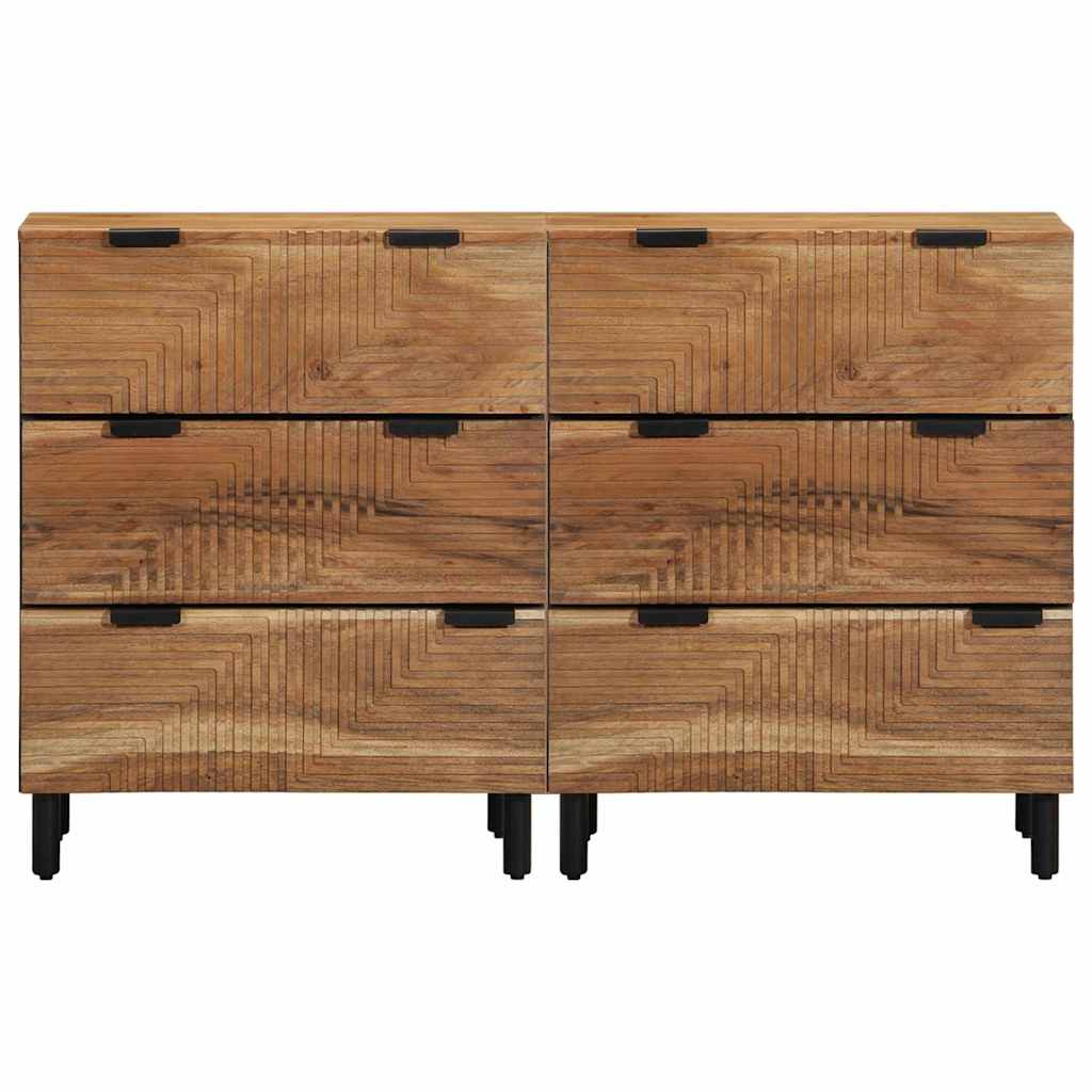 vidaXL Zestaw Komód 2 szt. 120 x 33 x 75 cm Lite Drewno Akacji