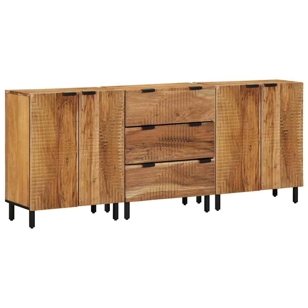 vidaXL Zestaw Komód 3 szt. 180 x 33 x 75 cm Lite Drewno Akacji