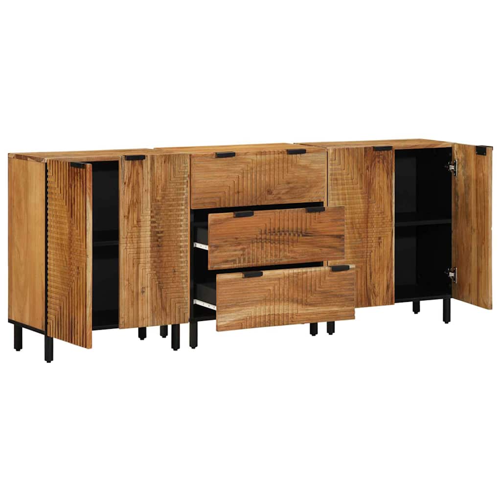 vidaXL Zestaw Komód 3 szt. 180 x 33 x 75 cm Lite Drewno Akacji
