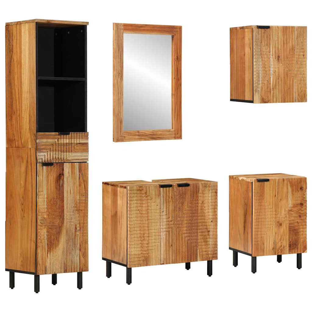 vidaXL Zestaw Szafek Łazienkowych 5 szt. naturalny 38 x 33 x 160 cm