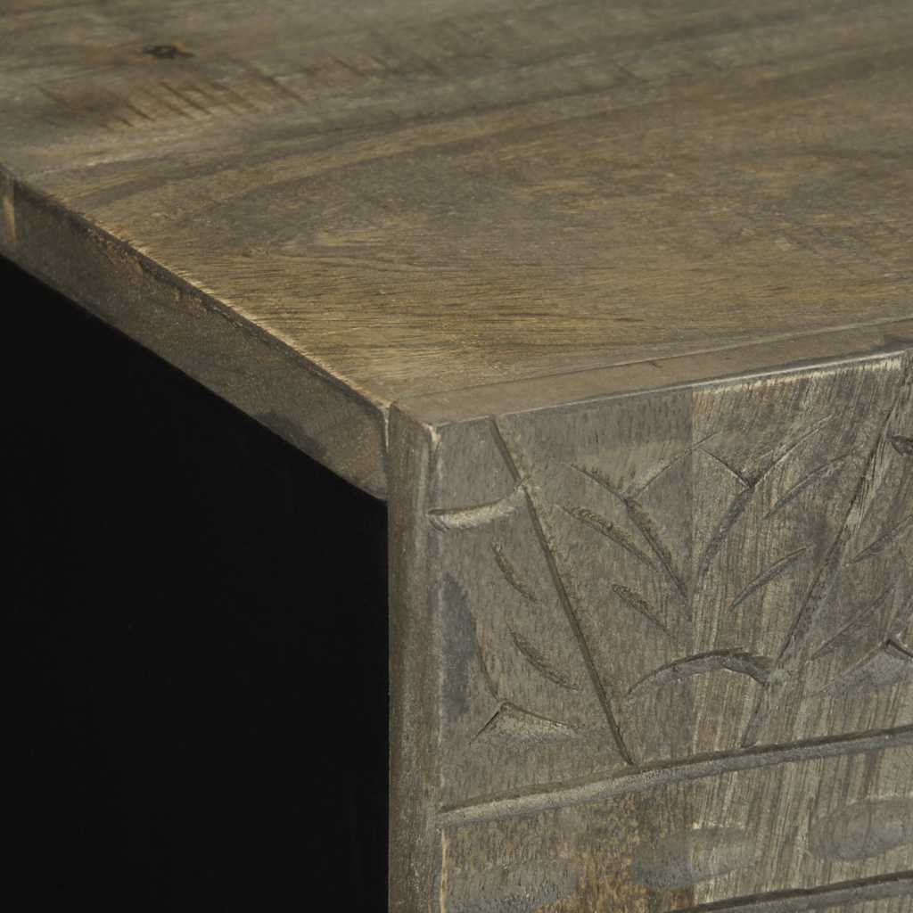 vidaXL Komody 3-częściowe Jasnoszare 60x33,5x75 cm Drewno lite Mango