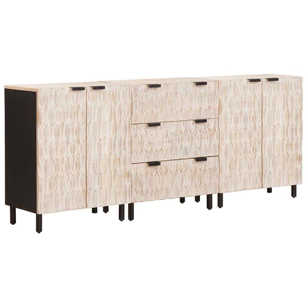 vidaXL Bufet 3 szt. 60 x 33 x 75 cm Drewno z mango