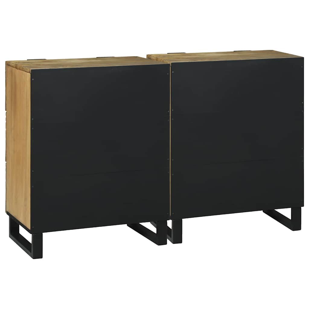 vidaXL Zestaw Komód 2 pcs Naturalny 120 x 33,5 x 75 cm Drewno z mango