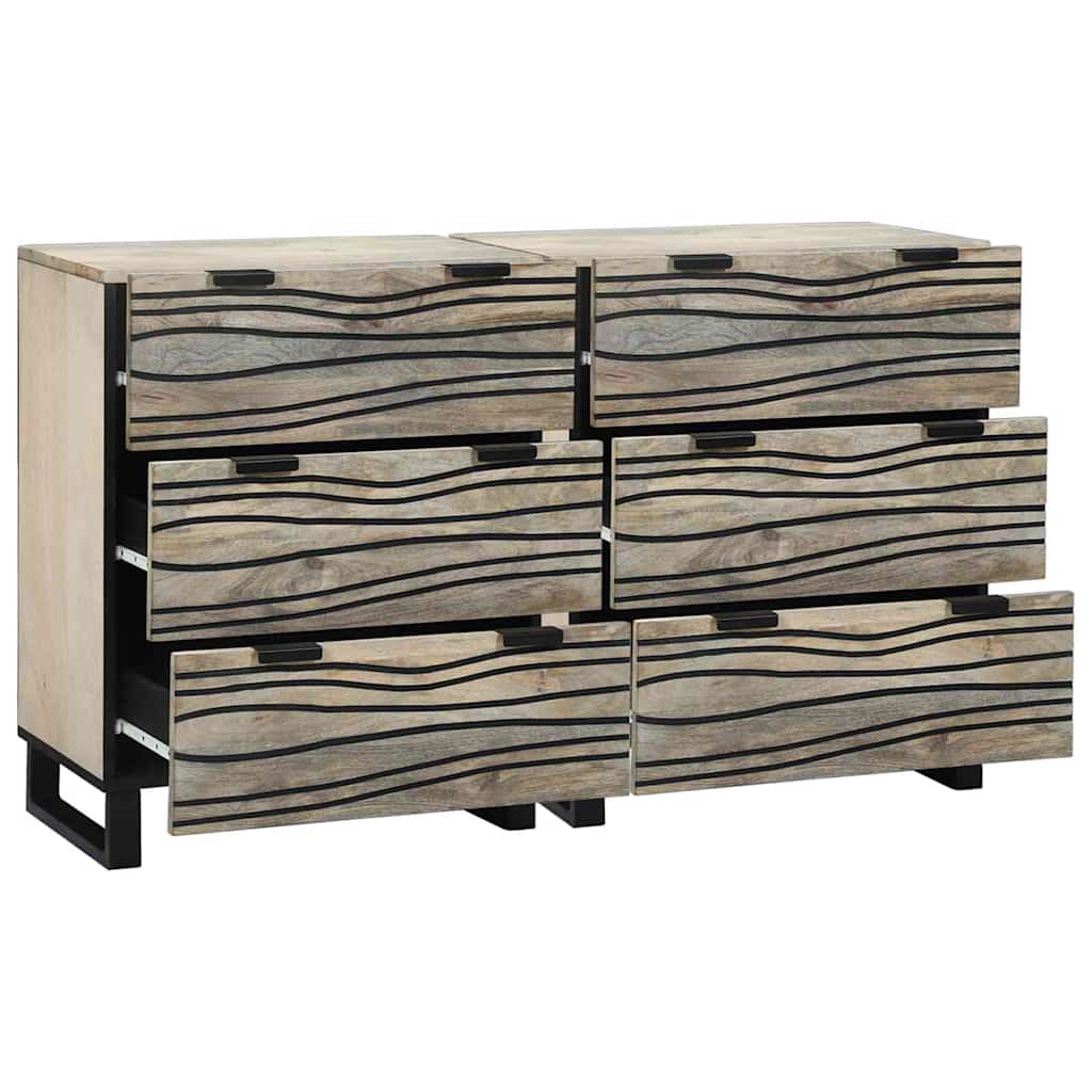 vidaXL Zestaw Komód 2 pcs Biały 120 x 33,5 x 75 cm Drewno z mango