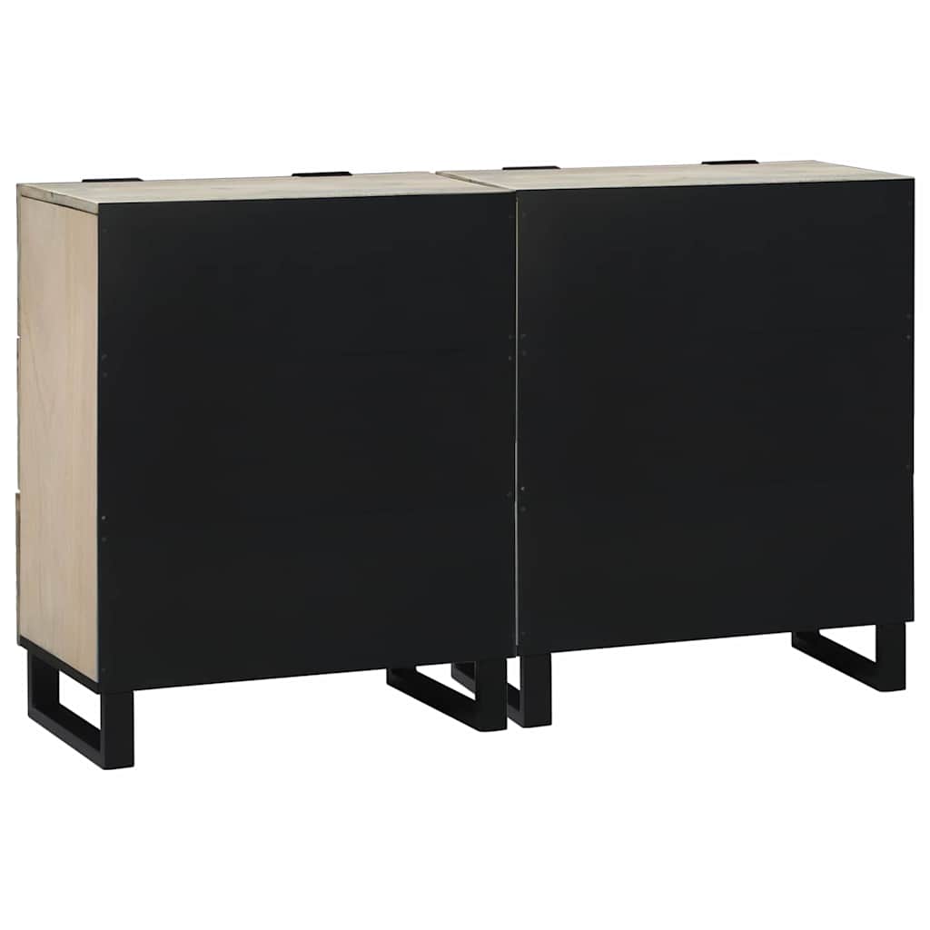 vidaXL Zestaw Komód 2 pcs Biały 120 x 33,5 x 75 cm Drewno z mango