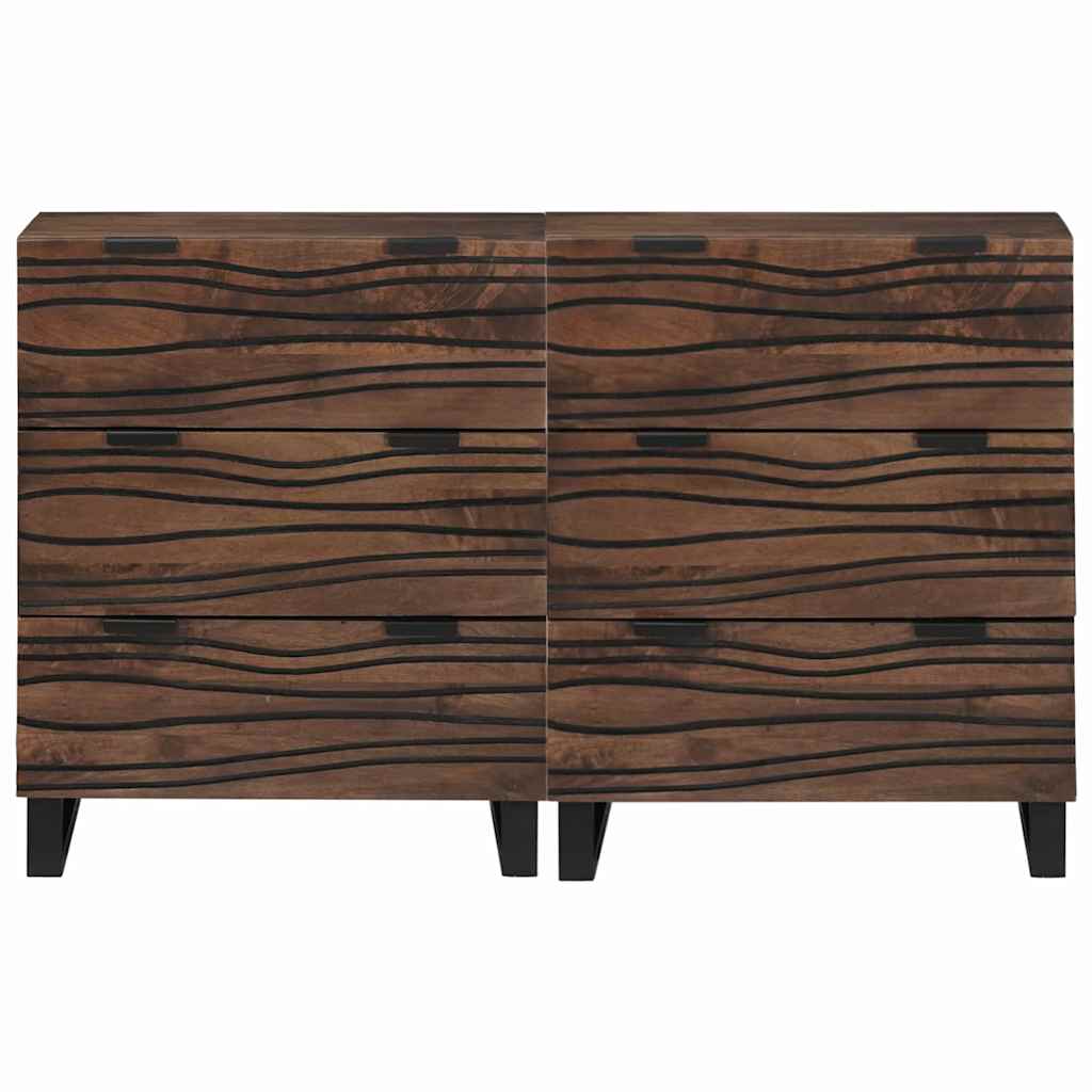 vidaXL Zestaw Komód 2 pcs orzech włoski 120 x 33,5 x 75 cm
