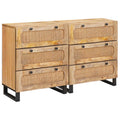 vidaXL Bufet 2 pcs Brązowy 60 x 33 x 75 cm Drewno z mango
