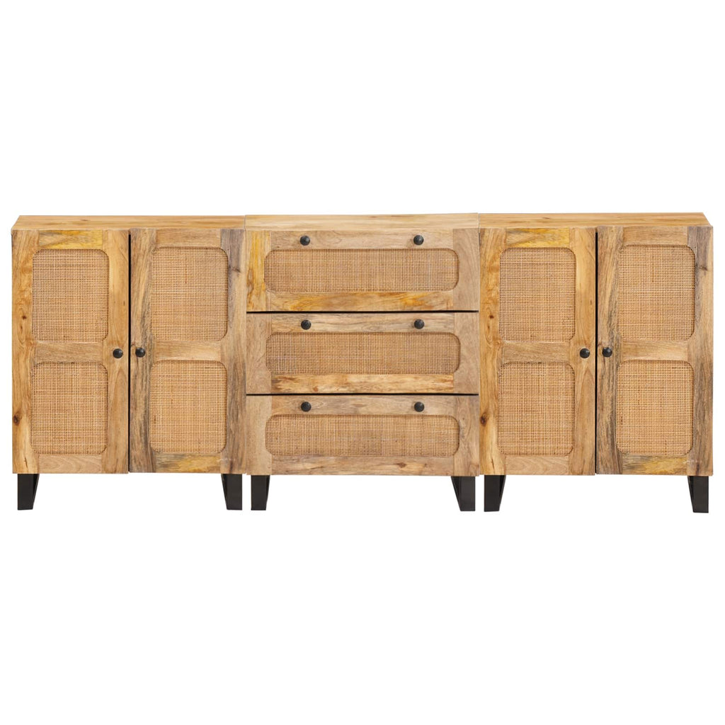 vidaXL Bufet 3 pcs Brązowy 180 x 33 x 75 cm Drewno z mango
