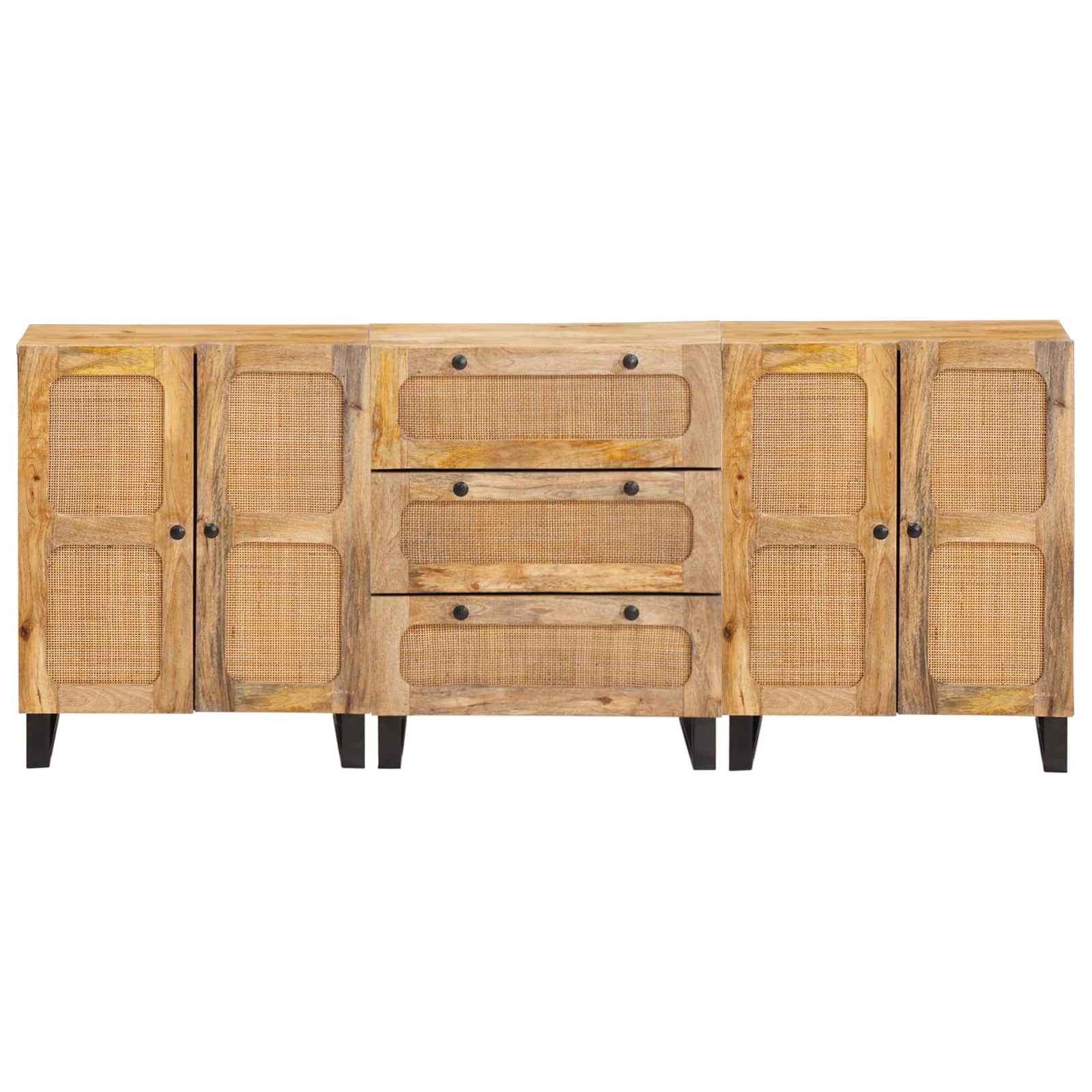 vidaXL Bufet 3 pcs Brązowy 180 x 33 x 75 cm Drewno z mango