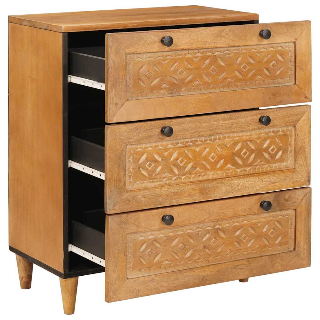 vidaXL Bufet 2 szt. 120 x 33,5 x 75 cm lite drewno mango Brązowy