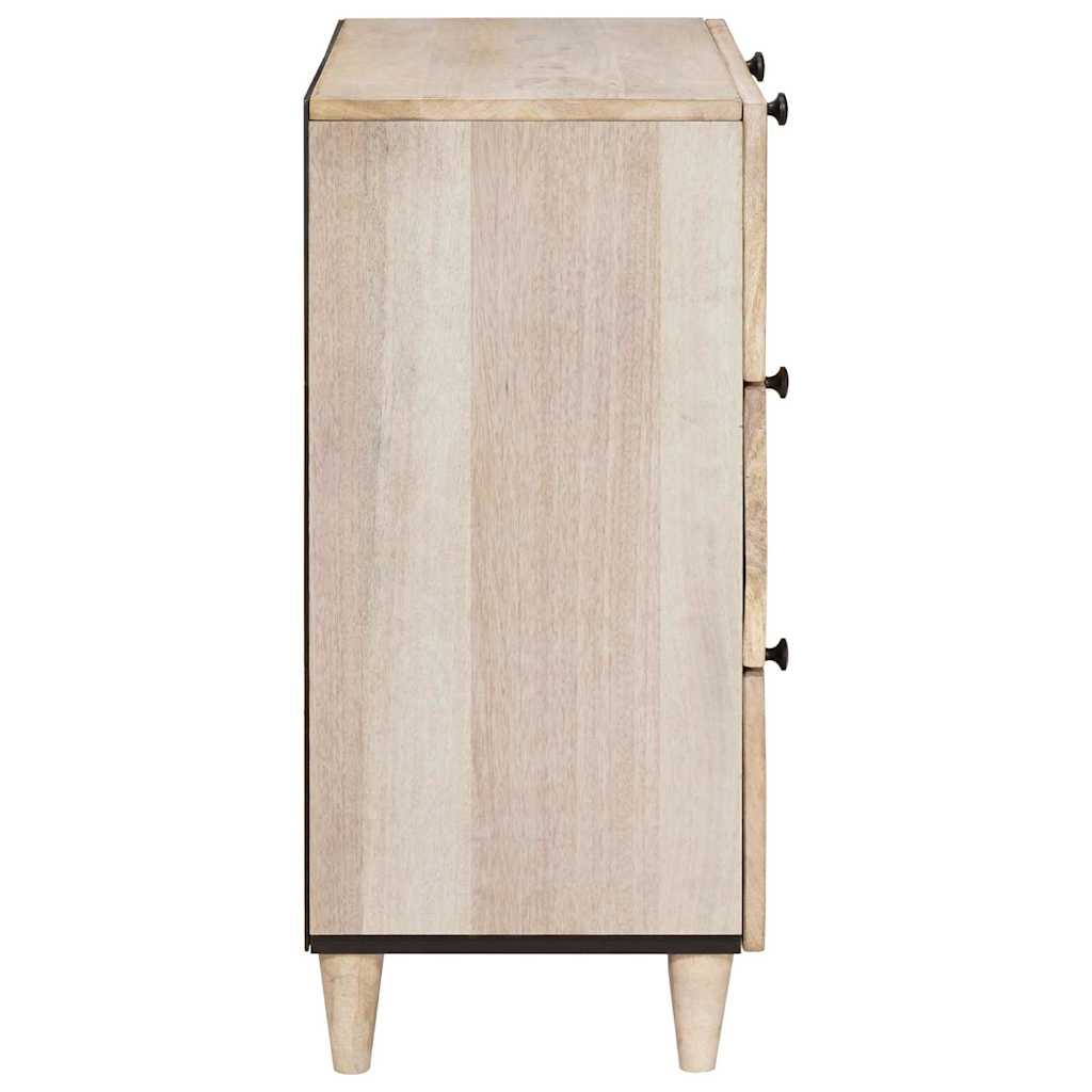 vidaXL Bufet 2 szt. 120 x 33,5 x 75 cm lite drewno mango Biały