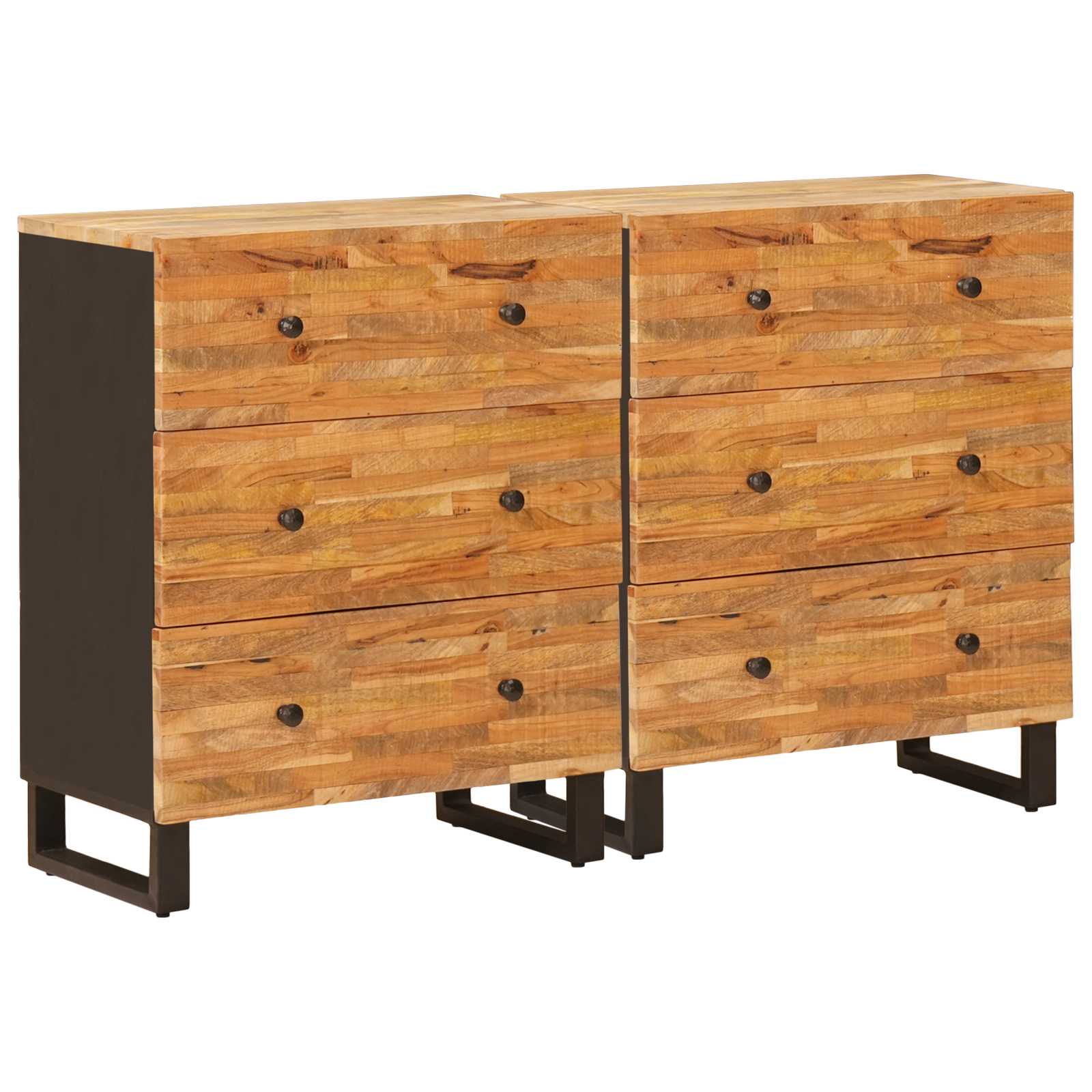 vidaXL Bufet 2 pcs Brązowy 60 x 33 x 75 cm Drewno z mango