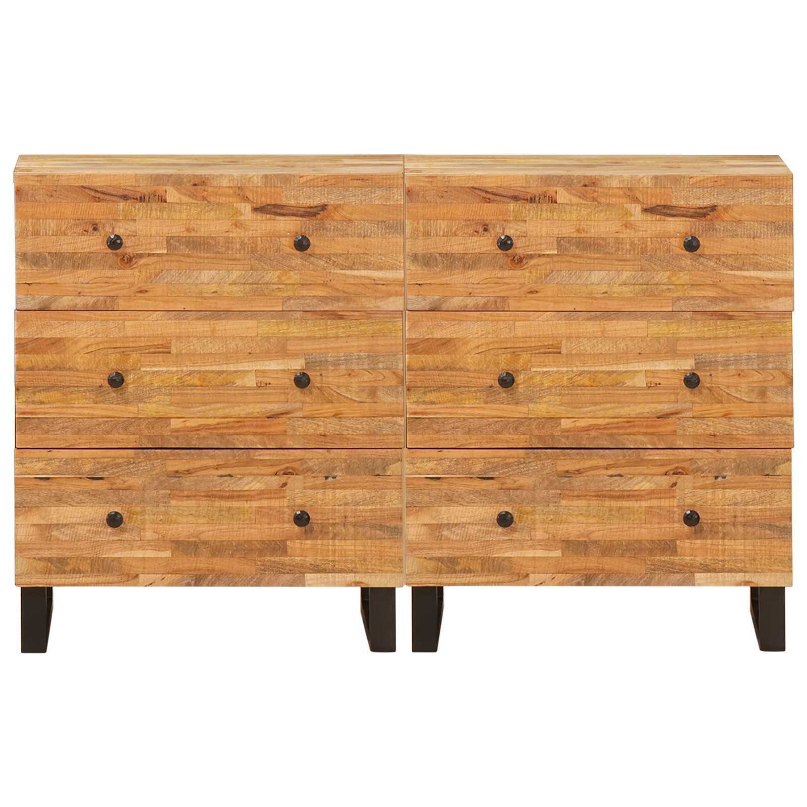 vidaXL Bufet 2 pcs Brązowy 60 x 33 x 75 cm Drewno z mango
