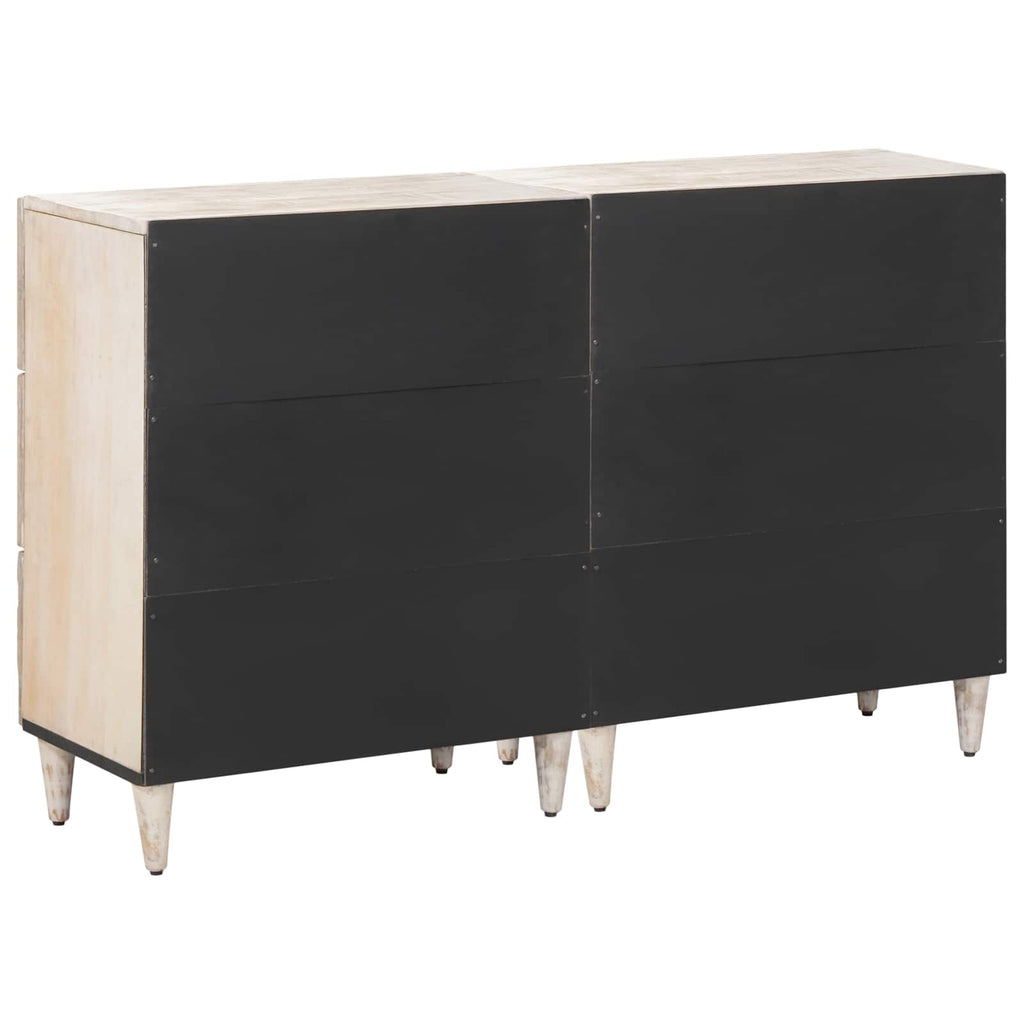 vidaXL Bufet 2 szt. 60 x 33,5 x 75 cm Drewno z mango Biały