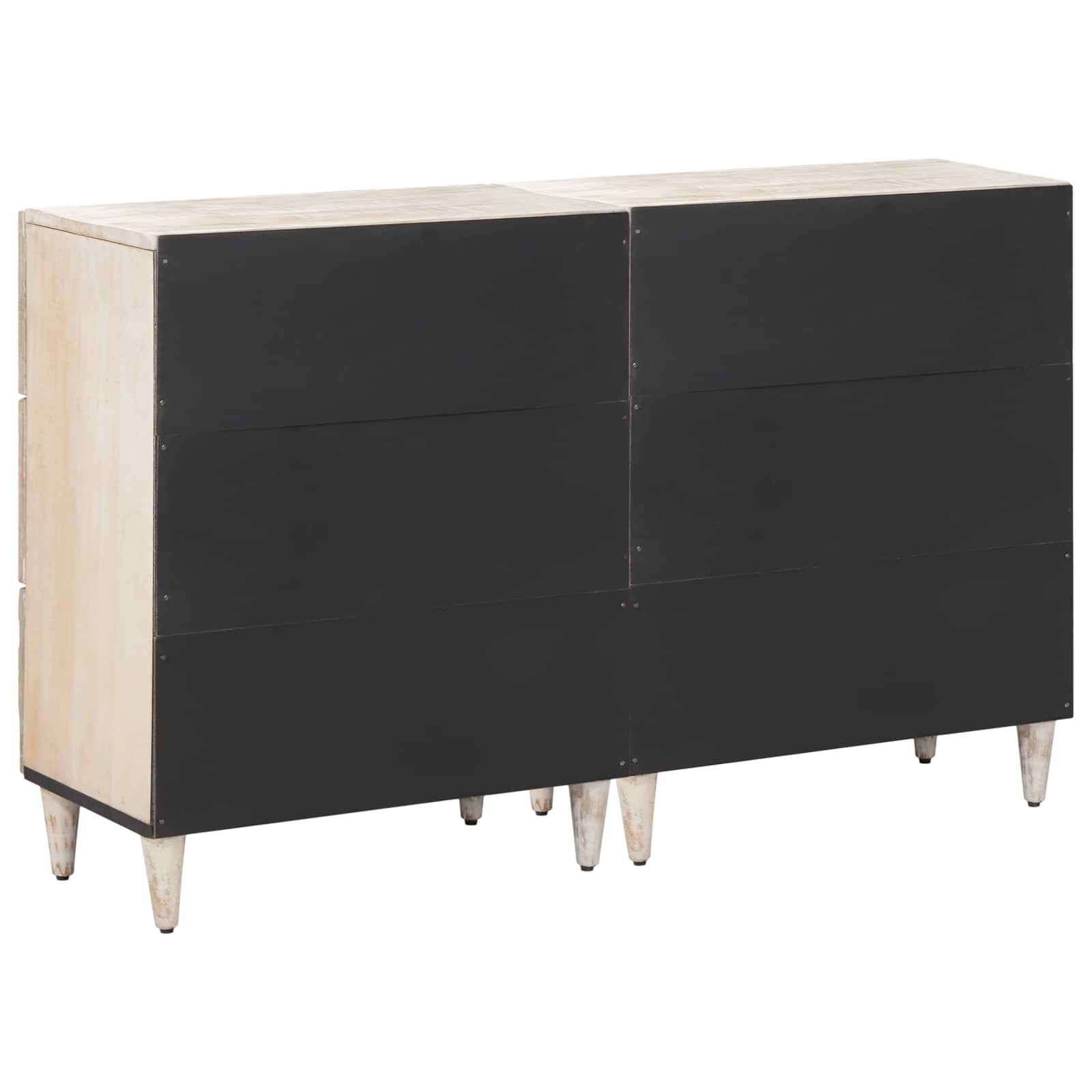 vidaXL Bufet 2 szt. 60 x 33,5 x 75 cm Drewno z mango Biały