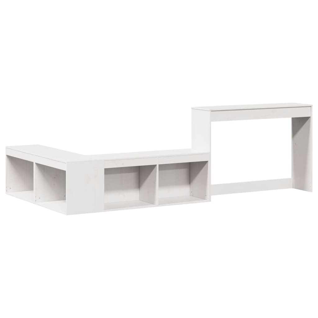 vidaXL Rama łóżka bez materaca, biała, 75x190 cm, lite drewno sosnowe